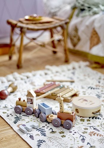 BLOOMINGVILLE MINI Melua Plaid - natur/bunt Baumwolle/Leinen (152x127)