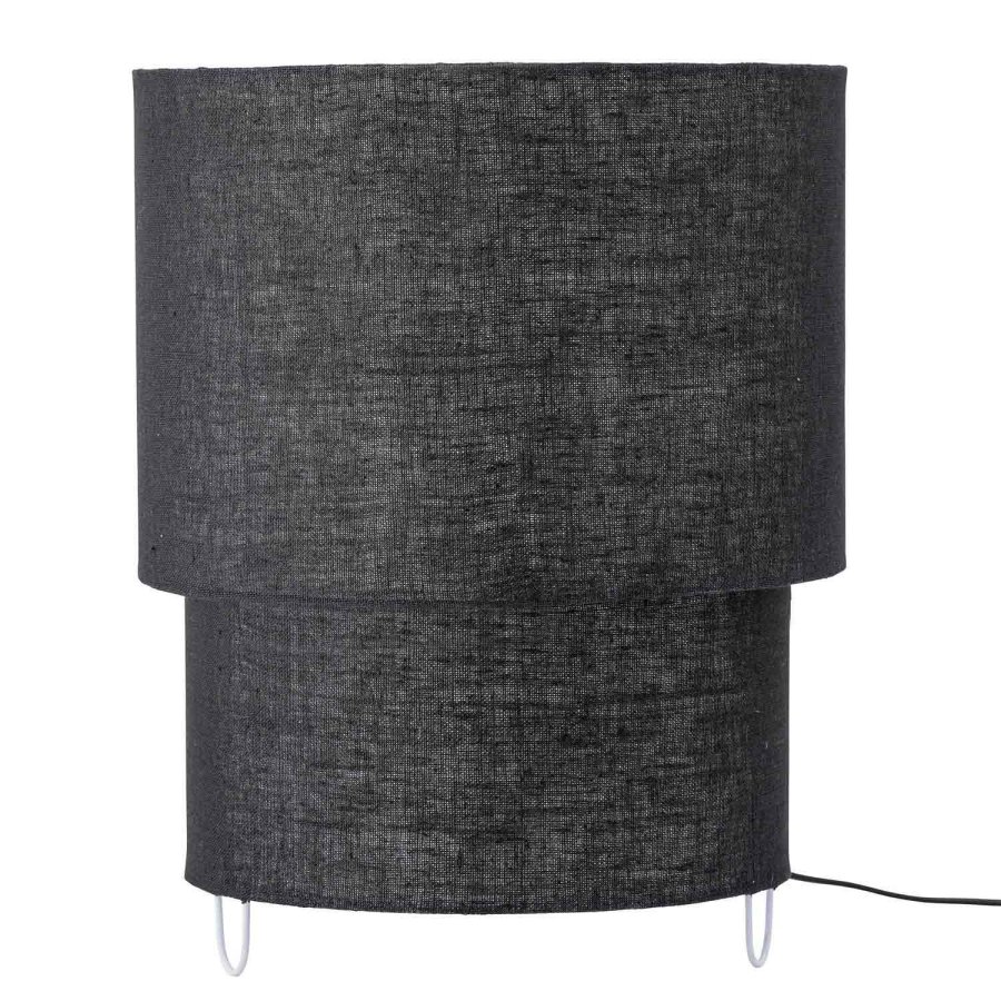 BLOOMINGVILLE Zalt Tischlampe – schwarzes Leinen