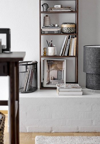 BLOOMINGVILLE Zalt Tischlampe – schwarzes Leinen