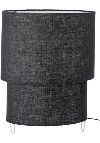 BLOOMINGVILLE Zalt Tischlampe – schwarzes Leinen