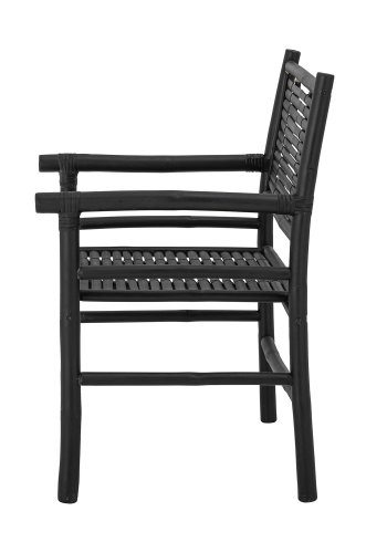 BLOOMINGVILLE Coen Loungesessel, mit Armlehnen – schwarzer Bambus