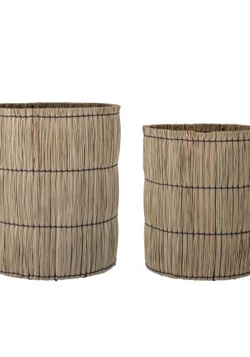 BLOOMINGVILLE Elite-Korb – natürliches Mendong-Gras (2er-Set)