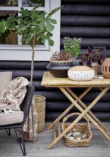 BLOOMINGVILLE Elite-Korb – natürliches Mendong-Gras (2er-Set)