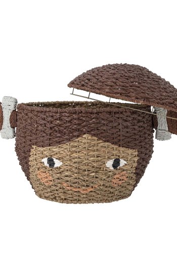 BLOOMINGVILLE MINI Lill Korb, mit Deckel - braunes Bankuangras (41)