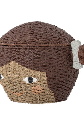 BLOOMINGVILLE MINI Lill Korb, mit Deckel - braunes Bankuangras (41)