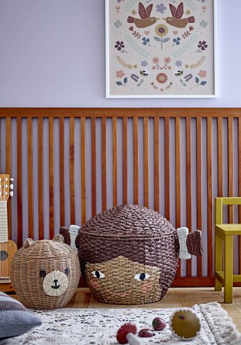 BLOOMINGVILLE MINI Lill Korb, mit Deckel - braunes Bankuangras (41)