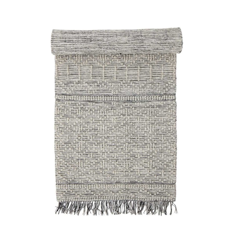 CREATIVE COLLECTION Maisy Teppich, rechteckig – graues Polyester und Baumwolle (245 x 75)