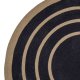 BLOOMINGVILLE Lune gulvteppe, rundt - natur/svart sjgress/jute (120)