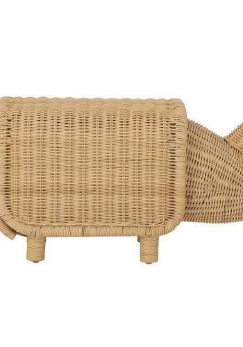 BLOOMINGVILLE MINI Sofahocker mit Staufach - Naturrattan (53x24)
