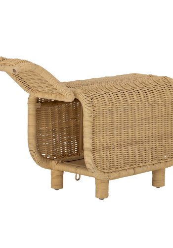 BLOOMINGVILLE MINI Sofahocker mit Staufach - Naturrattan (53x24)