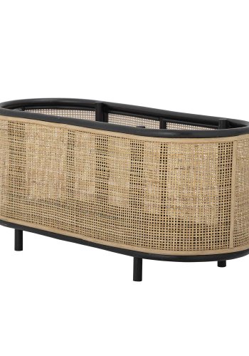 BLOOMINGVILLE Ebbie Pflanzgefäß, oval – natürliches Rattan und Zuckerrohr (70 x 29 (