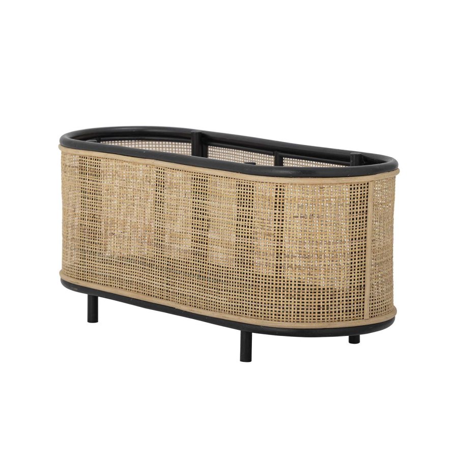 BLOOMINGVILLE Ebbie Pflanzgefäß, oval – natürliches Rattan und Zuckerrohr (70 x 29 (