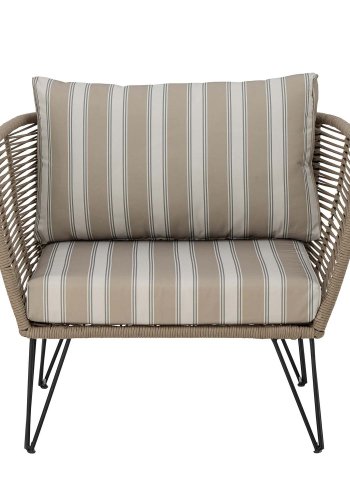 BLOOMINGVILLE Mundo pudebetrk (uden fyld) til loungestol - grn og sand polyester (st af 2)