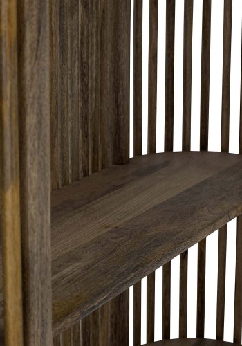 CREATIVE COLLECTION Sali Bücherregal – braunes Mangoholz (H: 172 cm x 32 cm x cm)