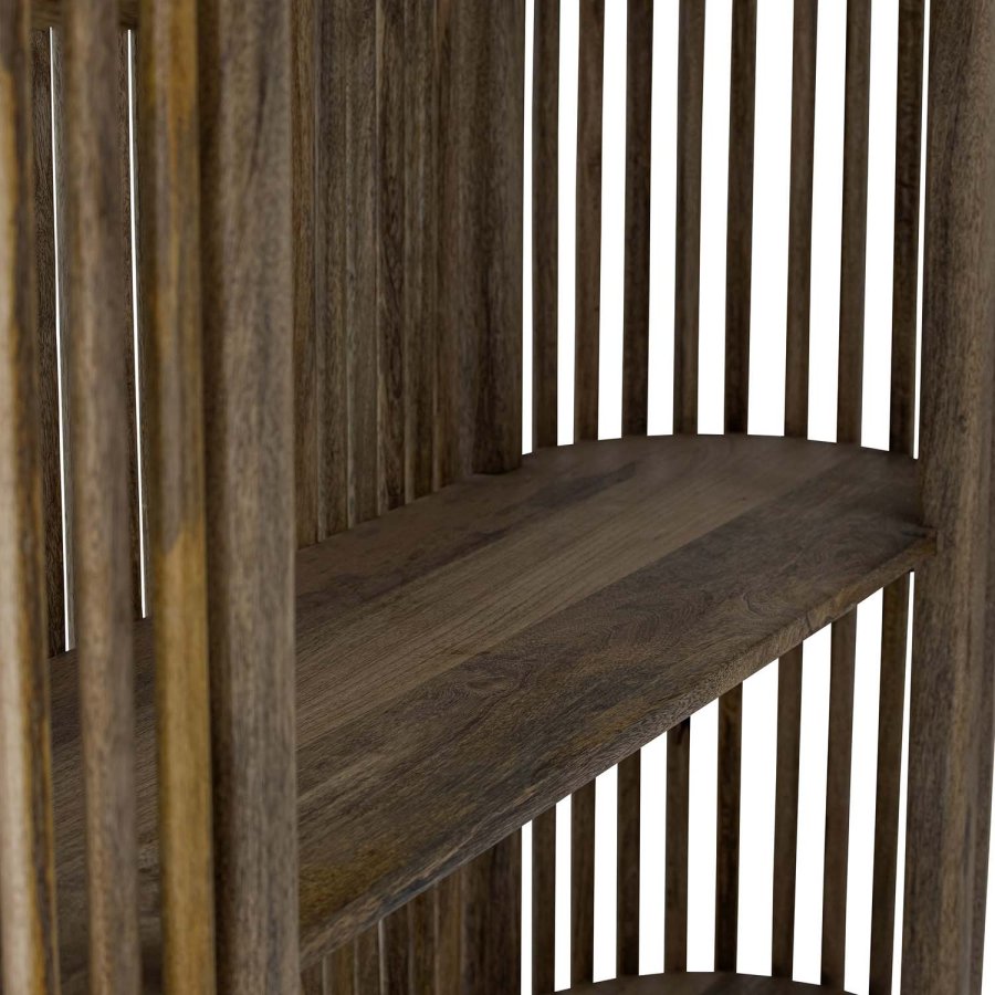 CREATIVE COLLECTION Sali Bücherregal – braunes Mangoholz (H: 172 cm x 32 cm x cm)