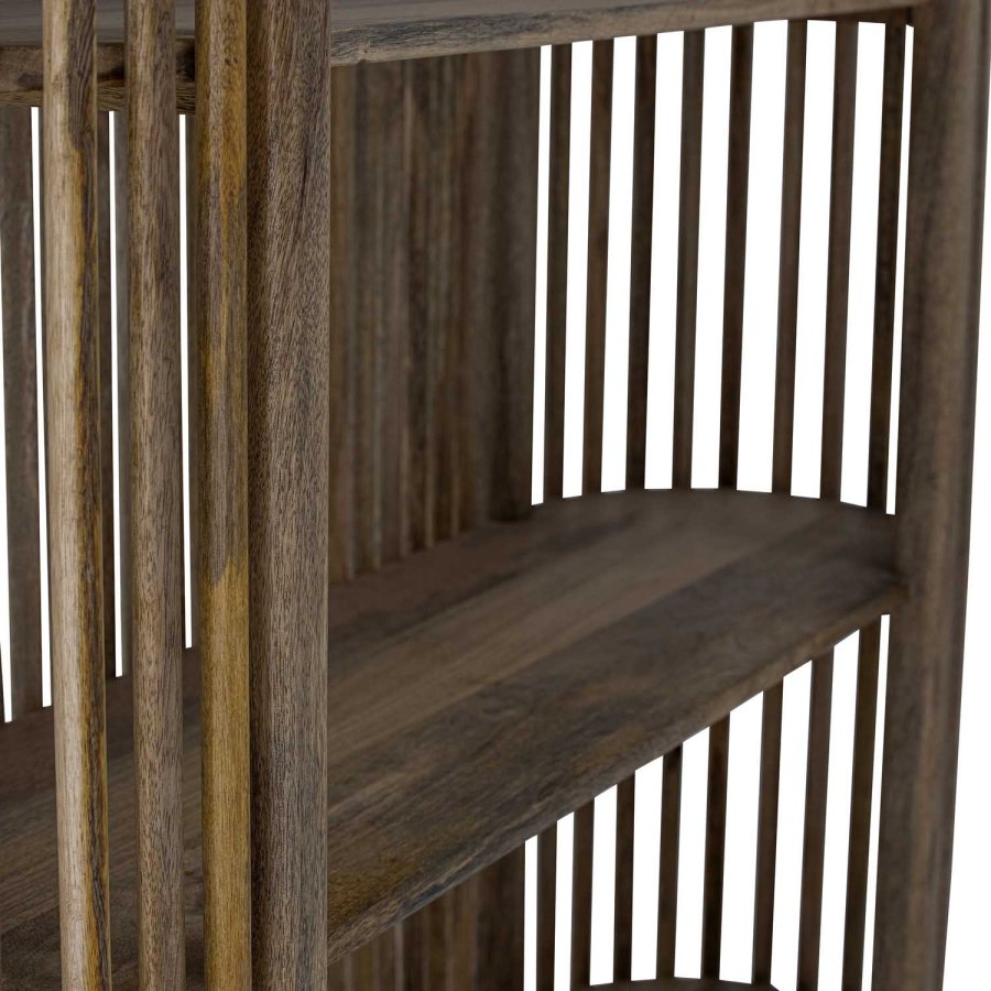 CREATIVE COLLECTION Sali Bücherregal – braunes Mangoholz (H: 172 cm x 32 cm x cm)