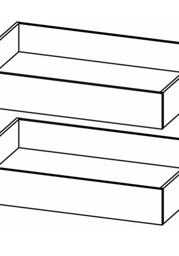 TVILUM Naia Bettschublade - schwarze Folie (2er-Set)