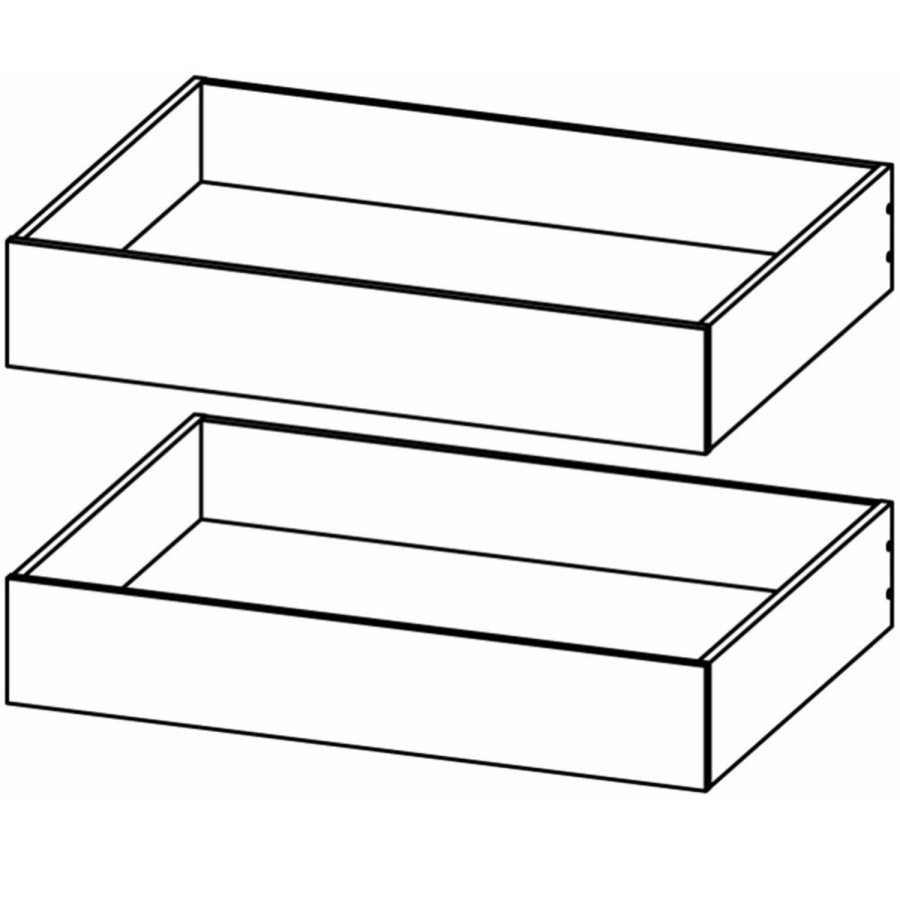 TVILUM Naia Bettschublade - schwarze Folie (2er-Set)