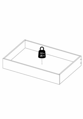 TVILUM Naia Bettschublade - schwarze Folie (2er-Set)