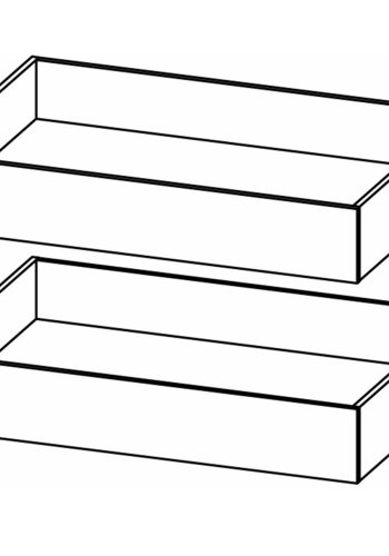 TVILUM Naia Bettschublade - schwarze Folie (2er-Set)