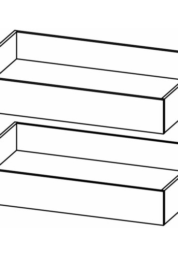 TVILUM Naia Bettschublade - graue Folie (2er-Set)