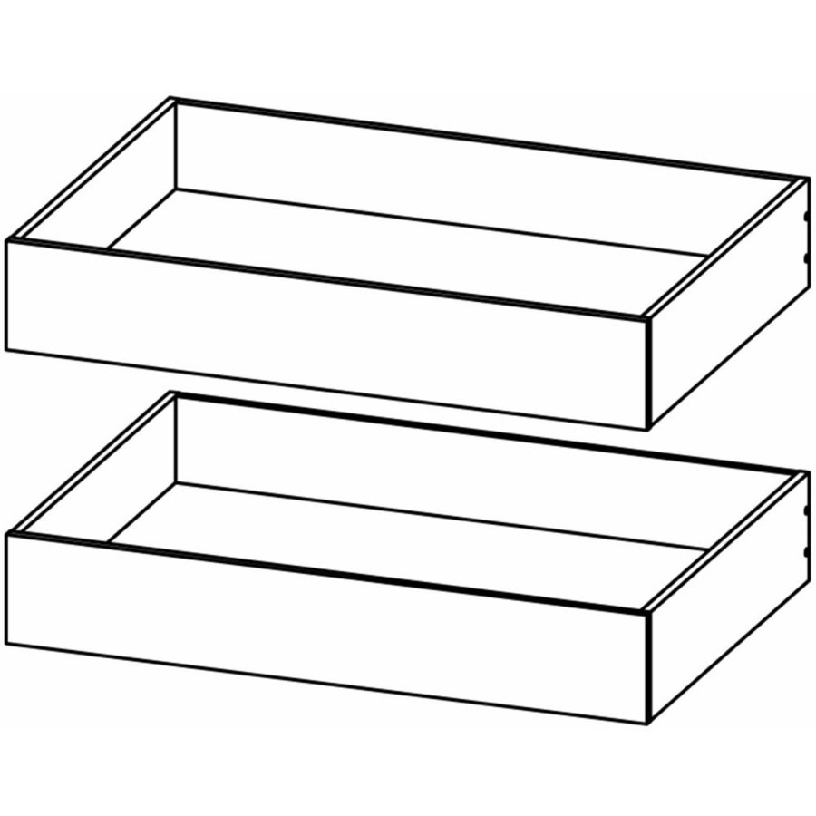 TVILUM Naia Bettschublade - graue Folie (2er-Set)