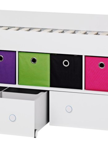 TWILUM Tekstilboks - bl/grnn/svart stoff