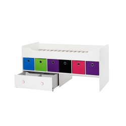 Tekstilkasse - bl/grn/sort stof