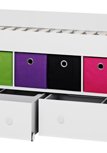 TWILUM Tekstilboks - bl/grnn/svart stoff