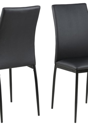 ACT NORDIC Demina spisestol - sort kunstskinn/metall 