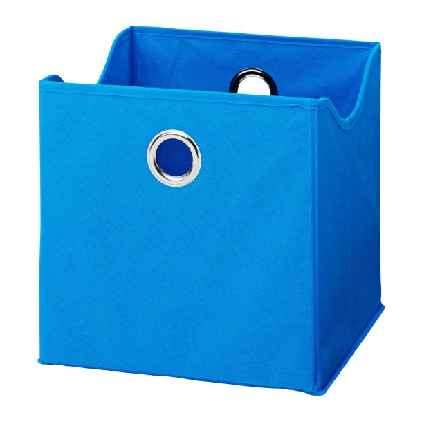 Tekstilkasse - bl/grn/sort stof