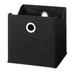 Tekstilkasse - bl/grn/sort stof