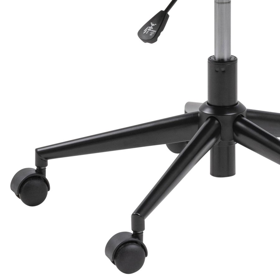 ACT NORDIC Nora skrivebordsstol - mrkegr stof og sort, m. armln og hjul