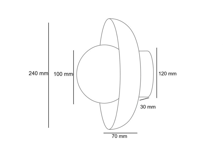 NORDV�RK Hand-S - Vegglampe i eik