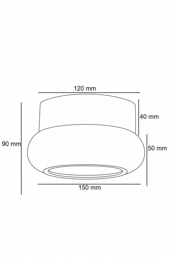 NORDV�RK Worm-S - Vegglampe i valn�tt