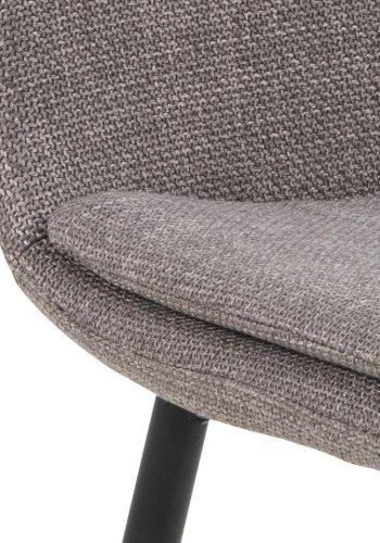 ACT NORDIC Becca spisebordsstol - grbrun stof og sort stl