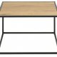 ACT NORDIC Seaford Couchtisch - Natur/Schwarz Papier Wildeiche/Metall, quadratisch (60x60)