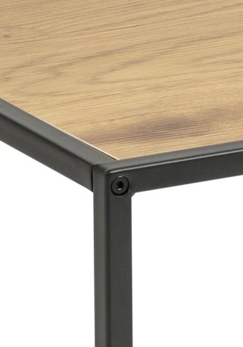 ACT NORDIC Seaford Couchtisch - Natur/Schwarz Papier Wildeiche/Metall, quadratisch (60x60)