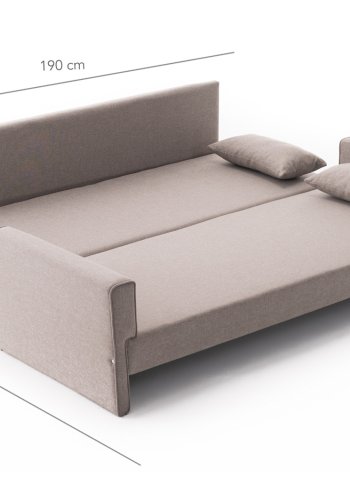 NORDVRK Bella Sovesofa - Kremfarget 3-manns sovesofa