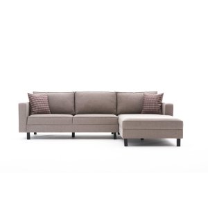 NORDVÄRK Kale Linen hjrnesofa, hjre - creme polyester