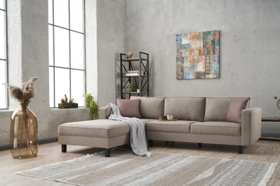 NORDVRK Kale Linen Left - Cream Hjrnesofa