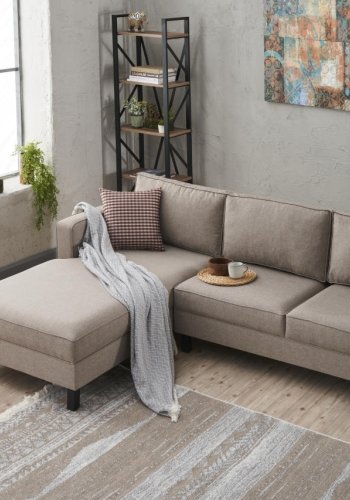 NORDVRK Kale Linen Left - Cream Hjrnesofa
