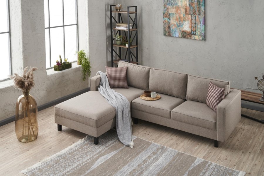 NORDVRK Kale Linen Left - Cream Hjrnesofa