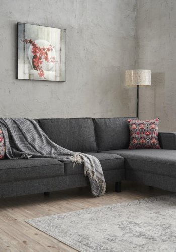 NORDVRK Kale Lin Hyre - Antrasitt Hjrnesofa