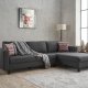 NORDVRK Kale Lin Hyre - Antrasitt Hjrnesofa