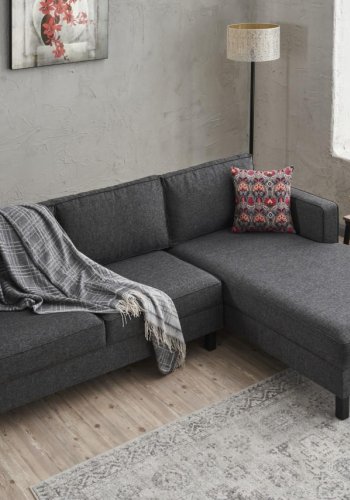 NORDVRK Kale Lin Hyre - Antrasitt Hjrnesofa