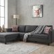 NORDVRK Kale Lin Venstre - Antrasitt Hjrnesofa