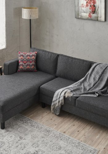 NORDVRK Kale Lin Venstre - Antrasitt Hjrnesofa