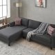NORDVRK Kale Lin Venstre - Antrasitt Hjrnesofa