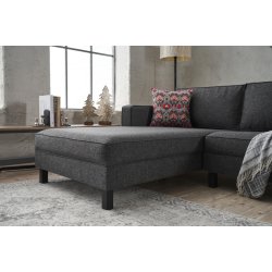 NORDV�RK Kale Linen hj�rnesofa, venstre - antracitgr� polyester